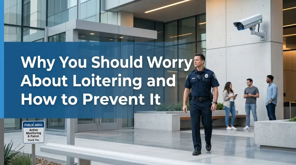 People loitering in a public area with security concerns and prevention awareness concept