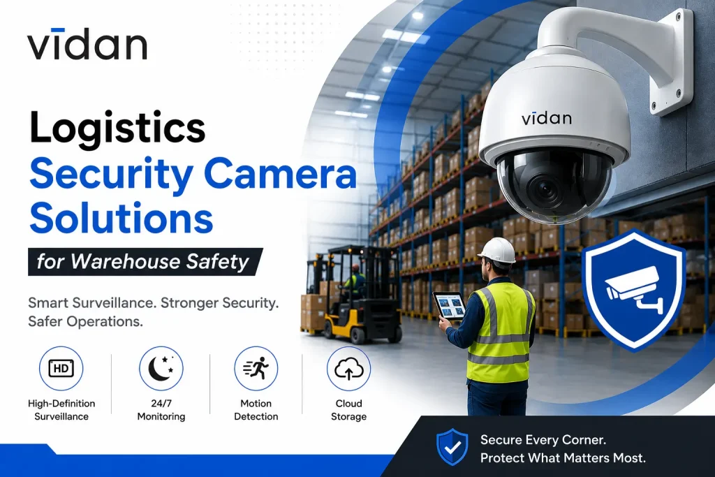 Advanced logistics security camera solutions for warehouse safety, monitoring inventory, and preventing theft with AI-powered surveillance systems.